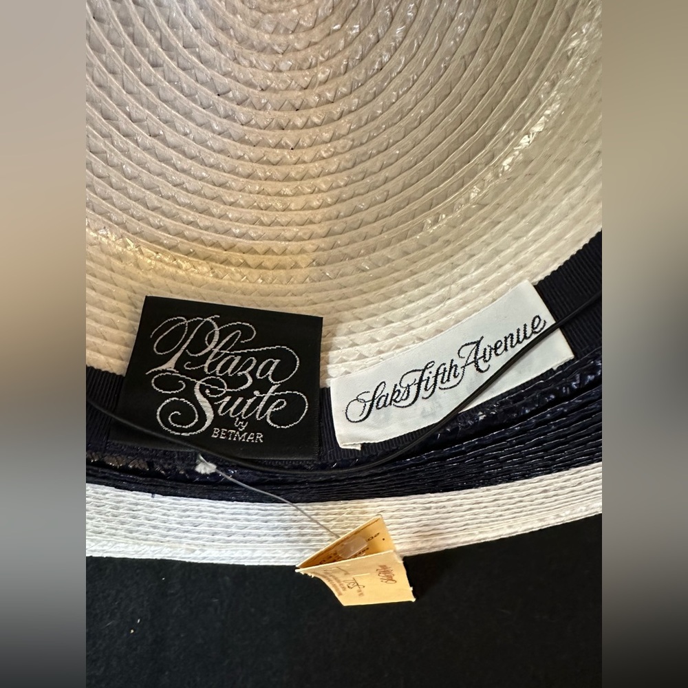 VINTAGE Plaza Suite by Betmar Women’s Straw Hat. Size 6 1/8 NWT! - Picture 4 of 5